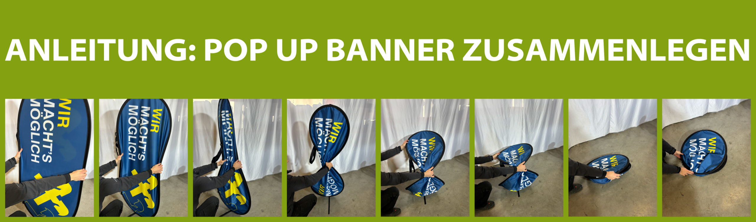 Anleitung zum Pop up Banner zusammenlegen V4